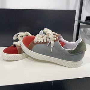 Multi-Colored Velvet Sneakers